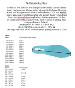 BAUER INLINEHOCKEY SKATE RS - Junior -Wintersportgeschäft EinlegesohleBauerohneHP 1 3