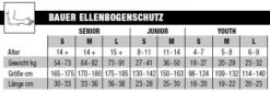 Bauer Vapor 3X Pro Ellenbogenschoner Junior -Wintersportgeschäft Ellenbogen 5
