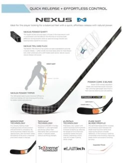 Bauer Nexus N 1000 Schläger Senior 102 Flex - Rechts Limitiert (Gobbi)